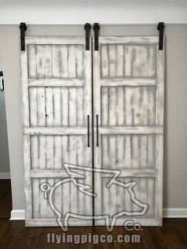 WHITE DISTRESS FRENCH DOORS